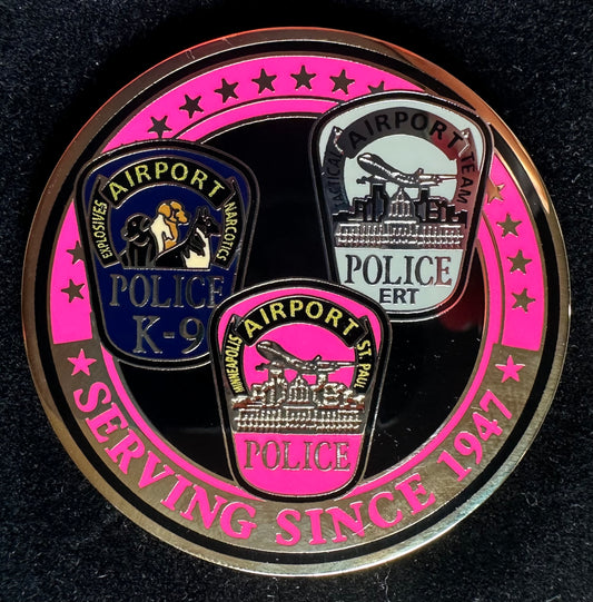 MSP Airport PD Pink Challenge Coin